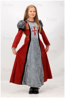 Viduramžių princesės kostiumas