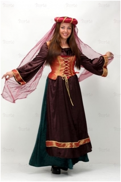 Viduramžių miestelėnės kostiumas